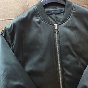 Zara Silk Bomber Jacket